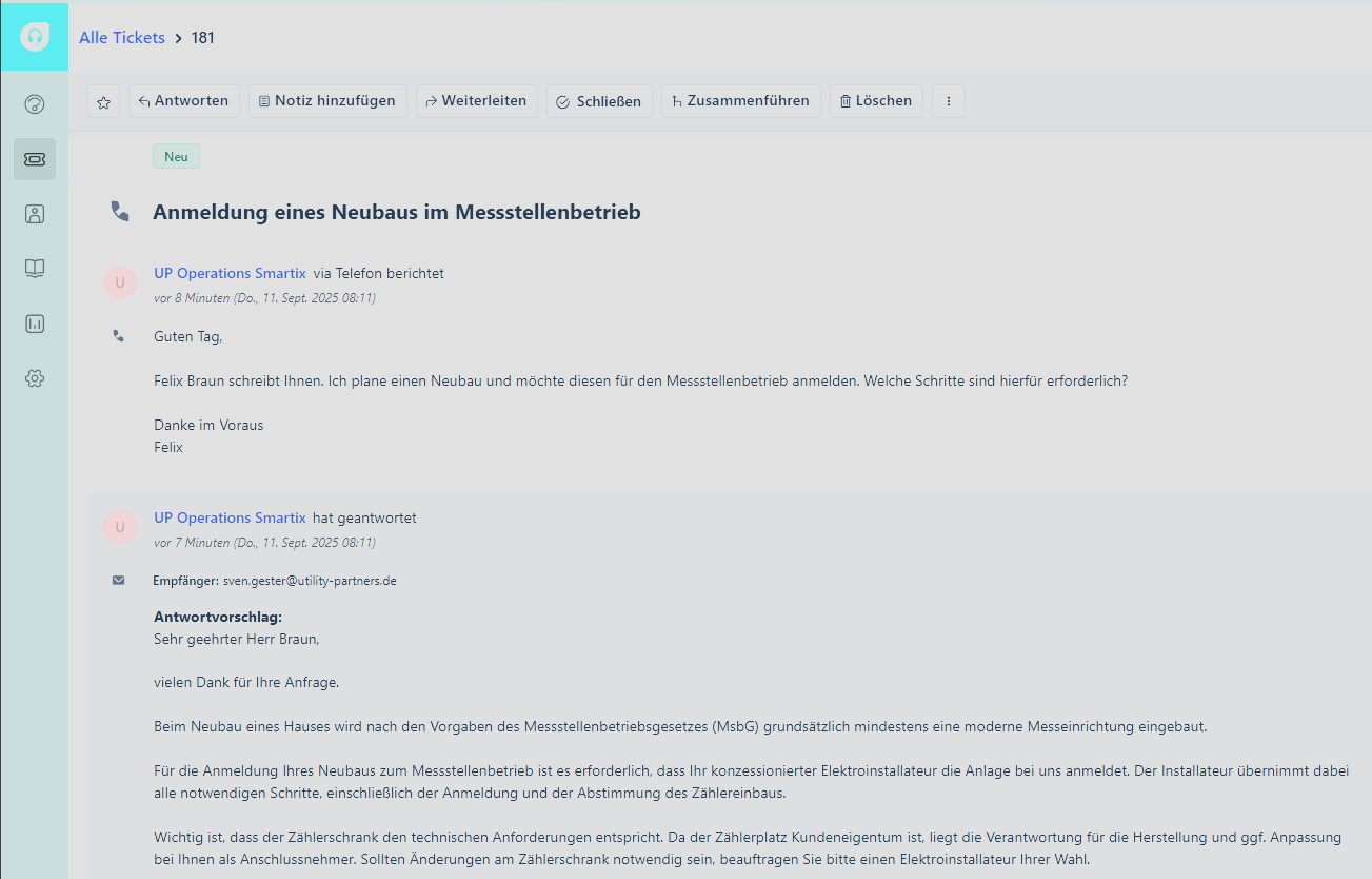 KI-generierte Antwort in 2 Sekunden